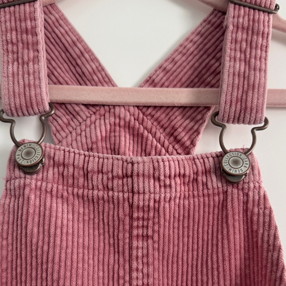 Zara Pink Corduroy Kids Overall Dress - Picture 3 of 6